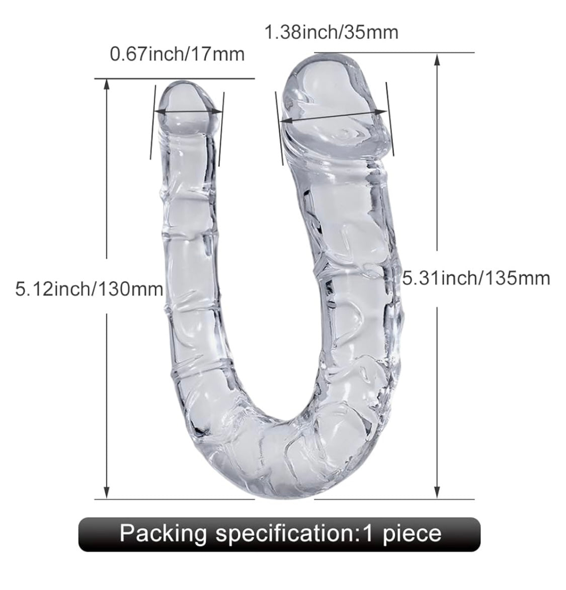 Double-Ended Crystal Jelly Dildo – Flexible, Realistic & Versatile