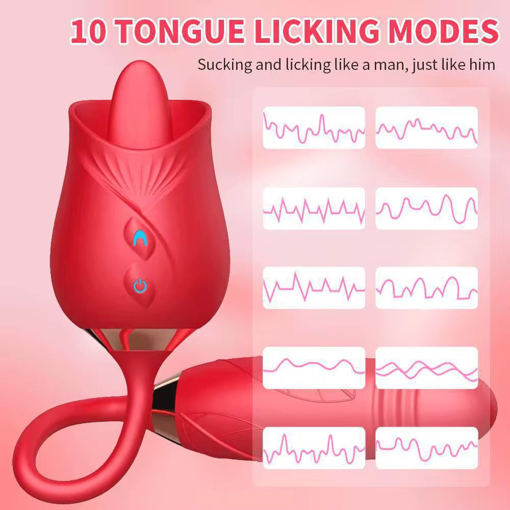 Rose Tongue Vibrator – Clitoral & G-Spot Stimulator